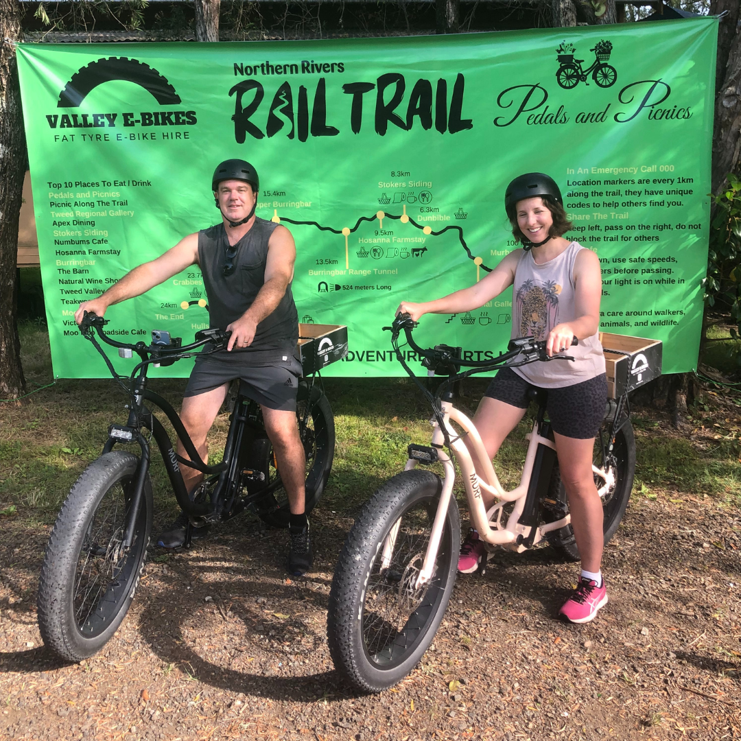 Couples Northern Rivers Rail Trail Valley Ebikes