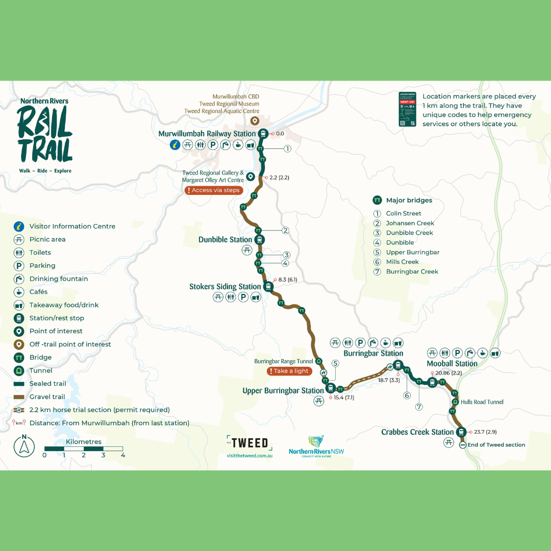 Northern Rivers Rail Trail Map